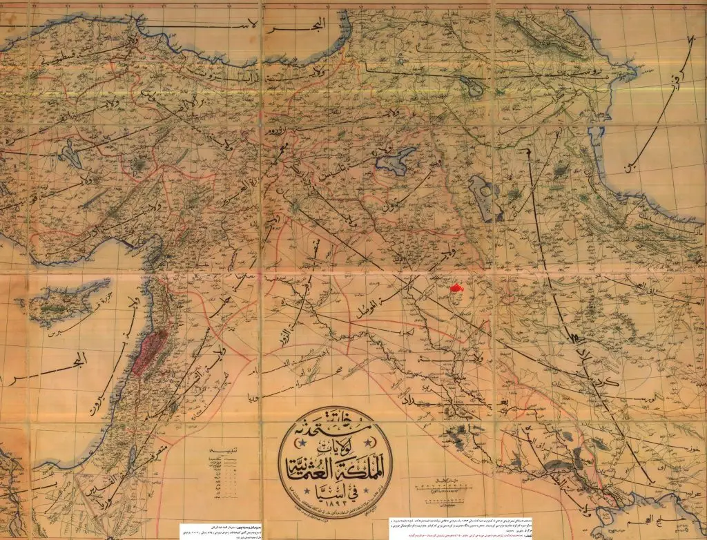 خريطة الدولة العثمانية حسب التسلسل الزمني